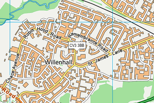 CV3 3BB map - OS VectorMap District (Ordnance Survey) CV3 3BB map - OS VectorMap District (Ordnance Survey)