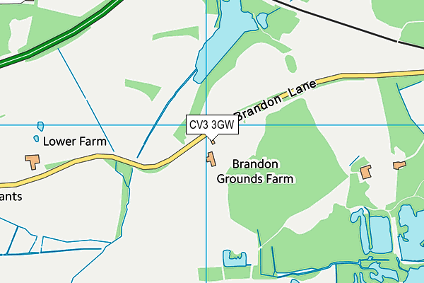 CV3 3GW map - OS VectorMap District (Ordnance Survey) CV3 3GW map - OS VectorMap District (Ordnance Survey)