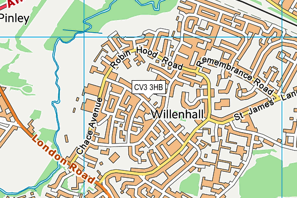 CV3 3HB map - OS VectorMap District (Ordnance Survey) CV3 3HB map - OS VectorMap District (Ordnance Survey)