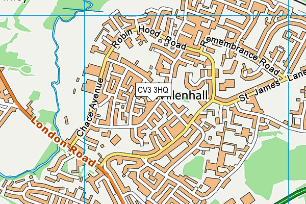 CV3 3HQ map - OS VectorMap District (Ordnance Survey) CV3 3HQ map - OS VectorMap District (Ordnance Survey)
