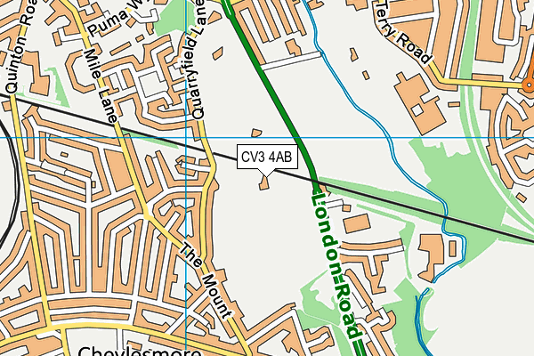 CV3 4AB map - OS VectorMap District (Ordnance Survey) CV3 4AB map - OS VectorMap District (Ordnance Survey)