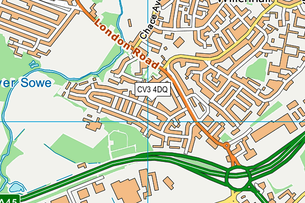 CV3 4DQ map - OS VectorMap District (Ordnance Survey) CV3 4DQ map - OS VectorMap District (Ordnance Survey)