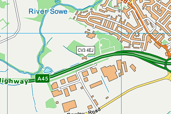 CV3 4EJ map - OS VectorMap District (Ordnance Survey) CV3 4EJ map - OS VectorMap District (Ordnance Survey)