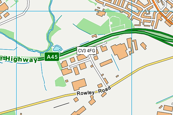 CV3 4FG map - OS VectorMap District (Ordnance Survey) CV3 4FG map - OS VectorMap District (Ordnance Survey)