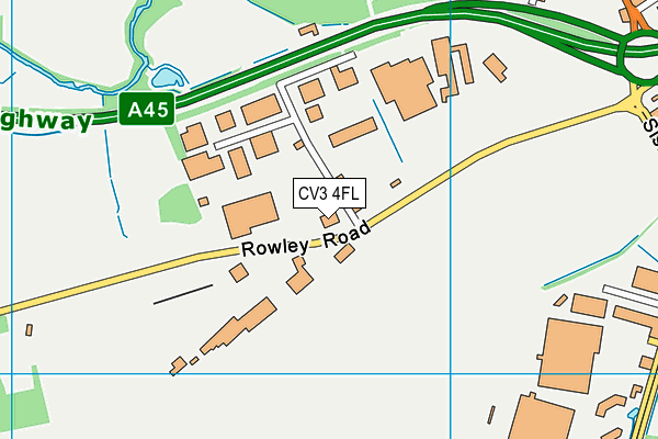 CV3 4FL map - OS VectorMap District (Ordnance Survey) CV3 4FL map - OS VectorMap District (Ordnance Survey)