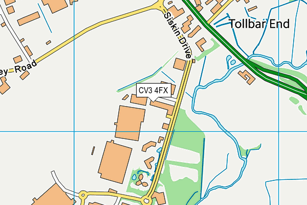 CV3 4FX map - OS VectorMap District (Ordnance Survey) CV3 4FX map - OS VectorMap District (Ordnance Survey)