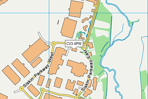 CV3 4PW map - OS VectorMap District (Ordnance Survey) CV3 4PW map - OS VectorMap District (Ordnance Survey)