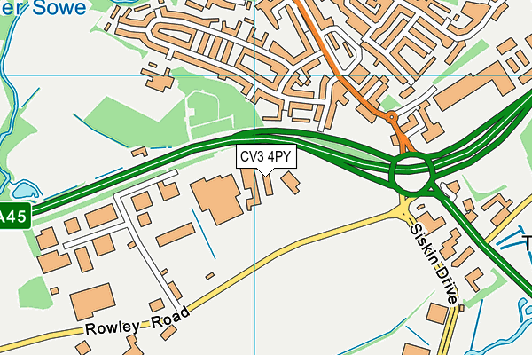 CV3 4PY map - OS VectorMap District (Ordnance Survey) CV3 4PY map - OS VectorMap District (Ordnance Survey)