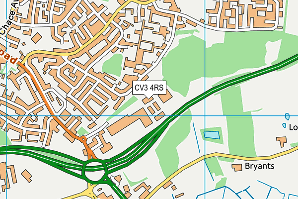 CV3 4RS map - OS VectorMap District (Ordnance Survey) CV3 4RS map - OS VectorMap District (Ordnance Survey)