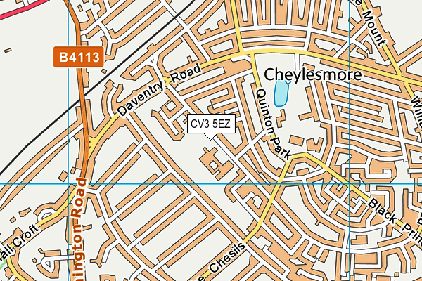 CV3 5EZ map - OS VectorMap District (Ordnance Survey) CV3 5EZ map - OS VectorMap District (Ordnance Survey)