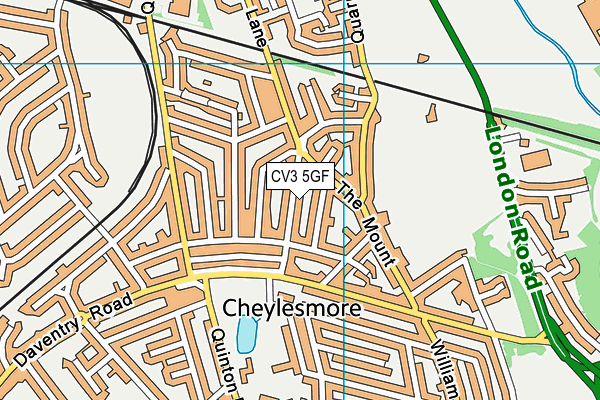 CV3 5GF map - OS VectorMap District (Ordnance Survey) CV3 5GF map - OS VectorMap District (Ordnance Survey)