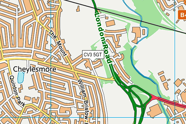 CV3 5GT map - OS VectorMap District (Ordnance Survey) CV3 5GT map - OS VectorMap District (Ordnance Survey)