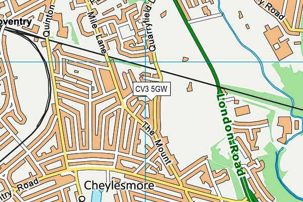 CV3 5GW map - OS VectorMap District (Ordnance Survey) CV3 5GW map - OS VectorMap District (Ordnance Survey)