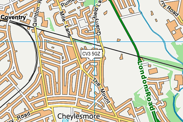 CV3 5GZ map - OS VectorMap District (Ordnance Survey) CV3 5GZ map - OS VectorMap District (Ordnance Survey)