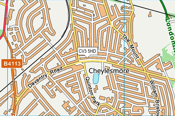 CV3 5HD map - OS VectorMap District (Ordnance Survey) CV3 5HD map - OS VectorMap District (Ordnance Survey)