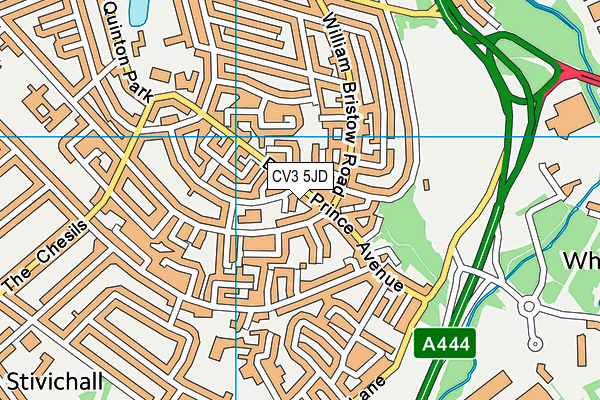 CV3 5JD map - OS VectorMap District (Ordnance Survey) CV3 5JD map - OS VectorMap District (Ordnance Survey)