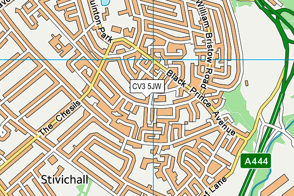 CV3 5JW map - OS VectorMap District (Ordnance Survey) CV3 5JW map - OS VectorMap District (Ordnance Survey)