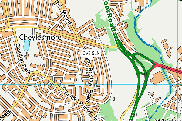 CV3 5LN map - OS VectorMap District (Ordnance Survey) CV3 5LN map - OS VectorMap District (Ordnance Survey)