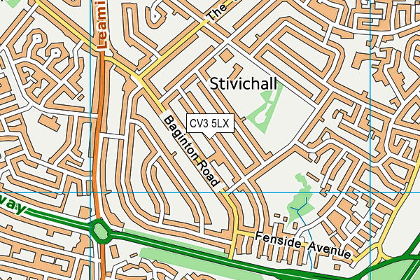 CV3 5LX map - OS VectorMap District (Ordnance Survey) CV3 5LX map - OS VectorMap District (Ordnance Survey)