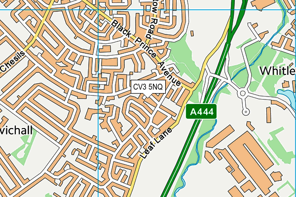 CV3 5NQ map - OS VectorMap District (Ordnance Survey)