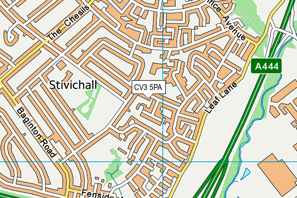 CV3 5PA map - OS VectorMap District (Ordnance Survey) CV3 5PA map - OS VectorMap District (Ordnance Survey)