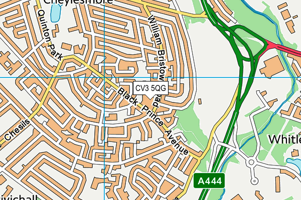 CV3 5QG map - OS VectorMap District (Ordnance Survey) CV3 5QG map - OS VectorMap District (Ordnance Survey)