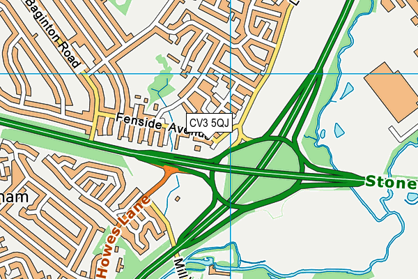 CV3 5QJ map - OS VectorMap District (Ordnance Survey) CV3 5QJ map - OS VectorMap District (Ordnance Survey)