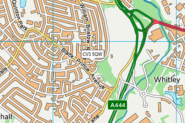 CV3 5QW map - OS VectorMap District (Ordnance Survey) CV3 5QW map - OS VectorMap District (Ordnance Survey)