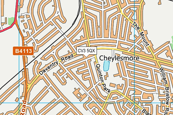 CV3 5QX map - OS VectorMap District (Ordnance Survey) CV3 5QX map - OS VectorMap District (Ordnance Survey)