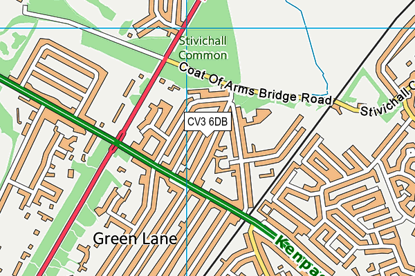 CV3 6DB map - OS VectorMap District (Ordnance Survey) CV3 6DB map - OS VectorMap District (Ordnance Survey)