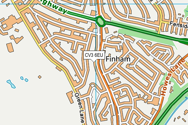 CV3 6EU map - OS VectorMap District (Ordnance Survey) CV3 6EU map - OS VectorMap District (Ordnance Survey)