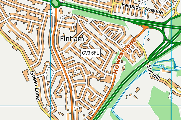 CV3 6FL map - OS VectorMap District (Ordnance Survey) CV3 6FL map - OS VectorMap District (Ordnance Survey)