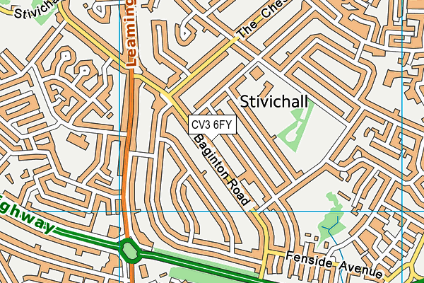 CV3 6FY map - OS VectorMap District (Ordnance Survey) CV3 6FY map - OS VectorMap District (Ordnance Survey)