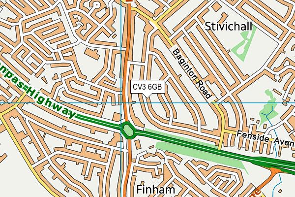 CV3 6GB map - OS VectorMap District (Ordnance Survey)