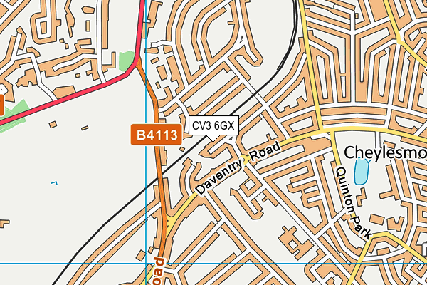 CV3 6GX map - OS VectorMap District (Ordnance Survey) CV3 6GX map - OS VectorMap District (Ordnance Survey)