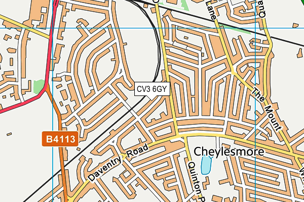 CV3 6GY map - OS VectorMap District (Ordnance Survey) CV3 6GY map - OS VectorMap District (Ordnance Survey)