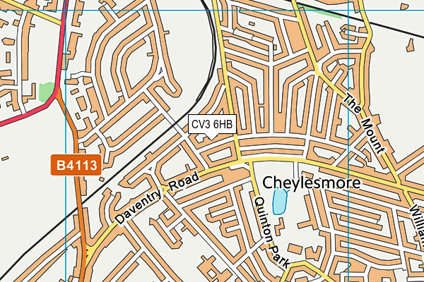 CV3 6HB map - OS VectorMap District (Ordnance Survey) CV3 6HB map - OS VectorMap District (Ordnance Survey)