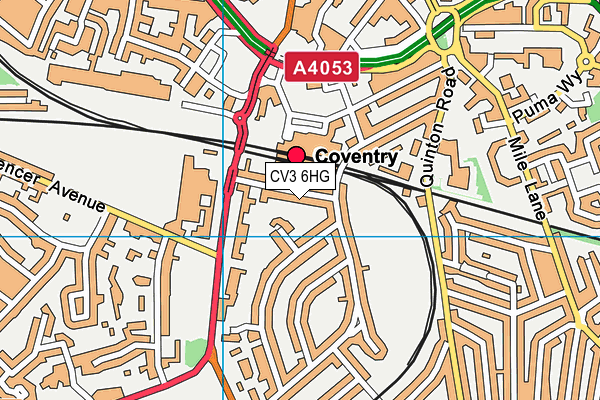 CV3 6HG map - OS VectorMap District (Ordnance Survey) CV3 6HG map - OS VectorMap District (Ordnance Survey)