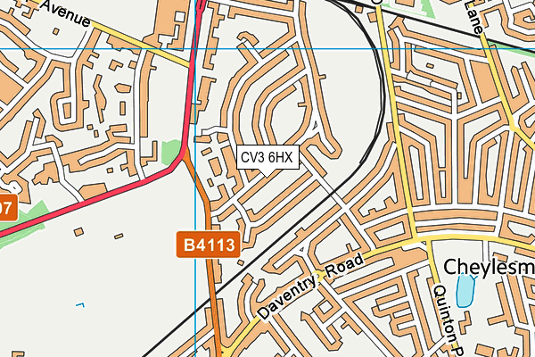 CV3 6HX map - OS VectorMap District (Ordnance Survey) CV3 6HX map - OS VectorMap District (Ordnance Survey)
