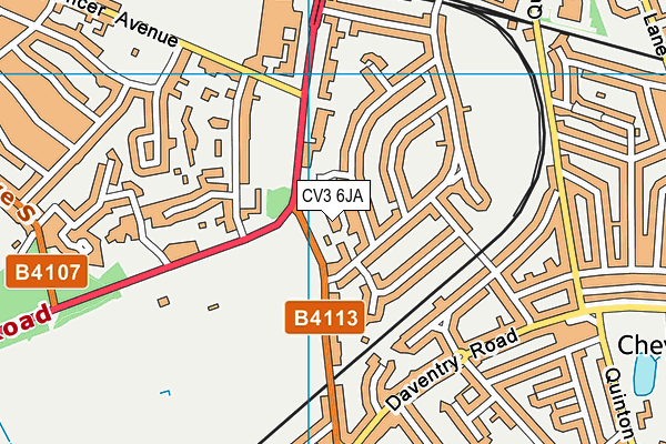 CV3 6JA map - OS VectorMap District (Ordnance Survey) CV3 6JA map - OS VectorMap District (Ordnance Survey)