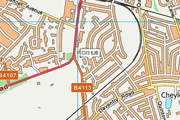 CV3 6JB map - OS VectorMap District (Ordnance Survey) CV3 6JB map - OS VectorMap District (Ordnance Survey)
