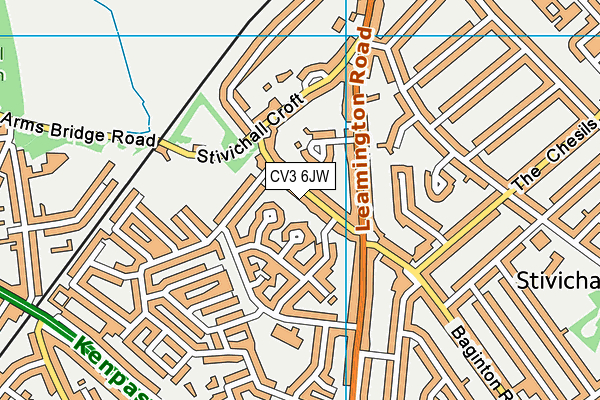 CV3 6JW map - OS VectorMap District (Ordnance Survey) CV3 6JW map - OS VectorMap District (Ordnance Survey)