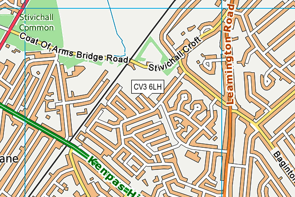 CV3 6LH map - OS VectorMap District (Ordnance Survey) CV3 6LH map - OS VectorMap District (Ordnance Survey)