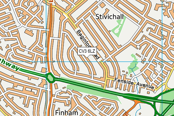CV3 6LZ map - OS VectorMap District (Ordnance Survey) CV3 6LZ map - OS VectorMap District (Ordnance Survey)