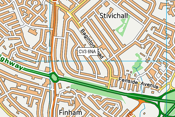 CV3 6NA map - OS VectorMap District (Ordnance Survey) CV3 6NA map - OS VectorMap District (Ordnance Survey)