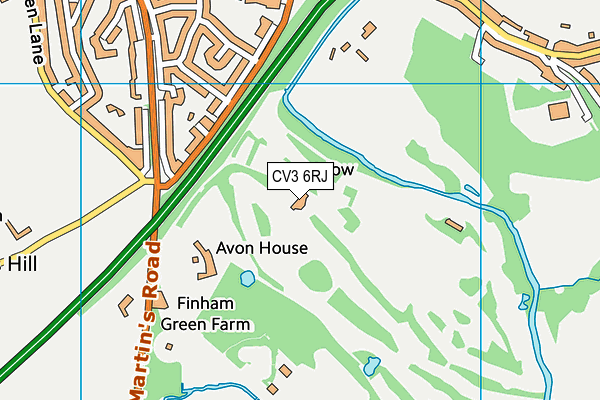 CV3 6RJ map - OS VectorMap District (Ordnance Survey) CV3 6RJ map - OS VectorMap District (Ordnance Survey)