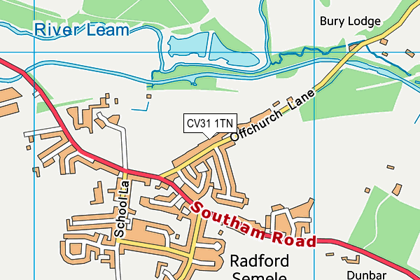CV31 1TN map - OS VectorMap District (Ordnance Survey)