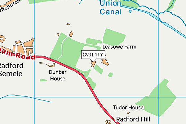 CV31 1TY map - OS VectorMap District (Ordnance Survey)