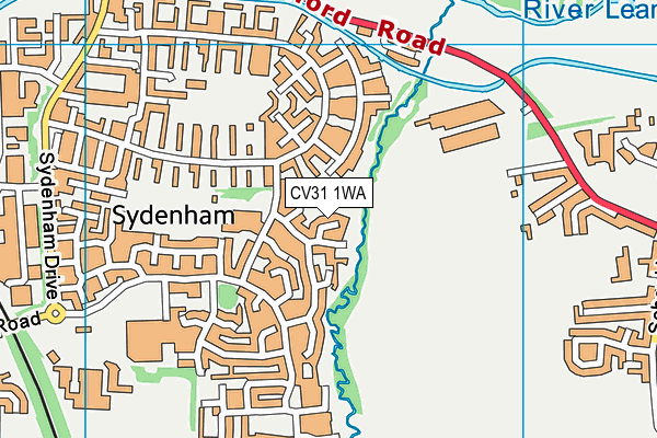 CV31 1WA map - OS VectorMap District (Ordnance Survey)
