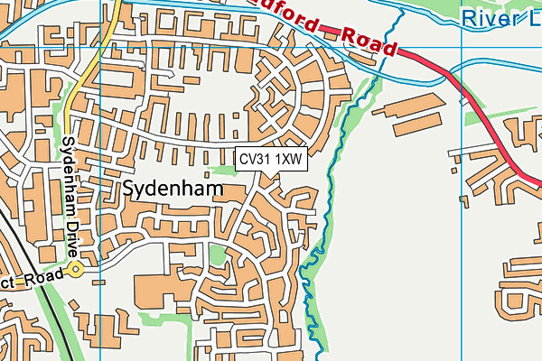 CV31 1XW map - OS VectorMap District (Ordnance Survey)